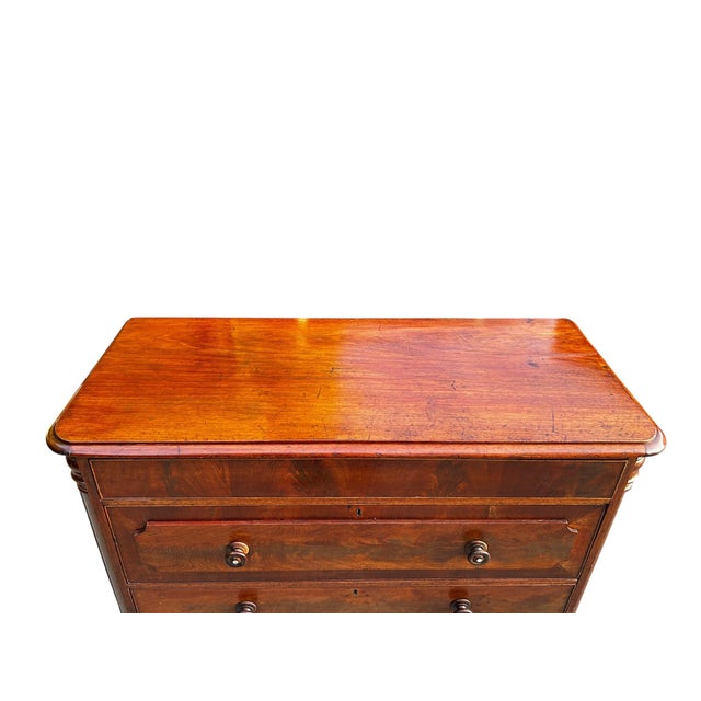 Large William IV Figured Mahogany Chest of Drawers, c1830s For Sale - Image 5 of 18
