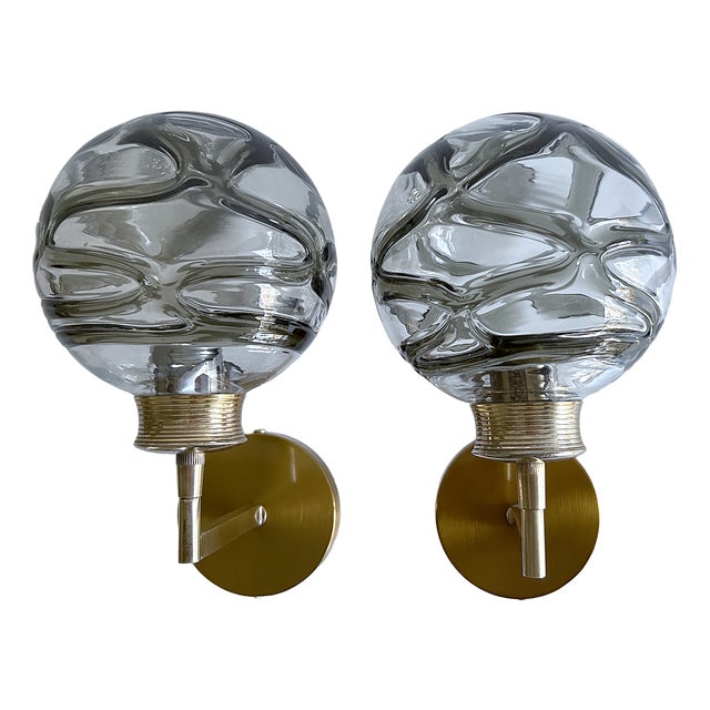 Mid-Century Modern Murano Glass Sconces from Doria Leuchten, 1970s, Set of 2 For Sale