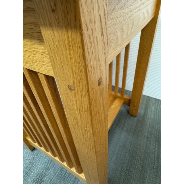 Michael's Furniture Company Mission Style Oak Nighstands, a Pair For Sale In San Francisco - Image 6 of 15