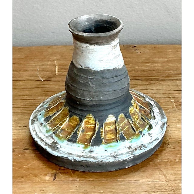 Vintage Original Gilt Tipped Candlestick For Sale - Image 9 of 12