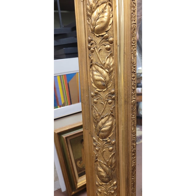 Antique 19th Century Gilt French Mantel Mirror For Sale - Image 12 of 13
