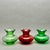 Mid-Century Modern Vintage Anchor Hocking Squat Bud Vases With Ruffled Rims. Set of 3, 2 Green 1 Red For Sale - Image 3 of 8