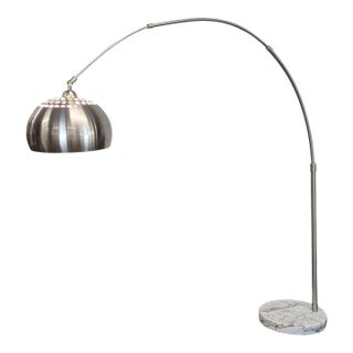Eq3 Adjustable Arc Floor Lamp With Marble Base For Sale