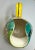 Vintage Art Nouveau Tiffany Style "Poppy Flowers" Painted Ceramic Pitcher, Yellow, Red, and Navy Blue For Sale - Image 10 of 11