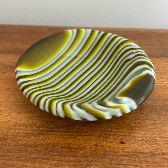 Mid 20th Century Midcentury Modern Slag Glass Catch-All Dish For Sale - Image 5 of 5