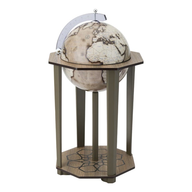 Octagon Globe Bar by Zoffoli Mappamondi For Sale