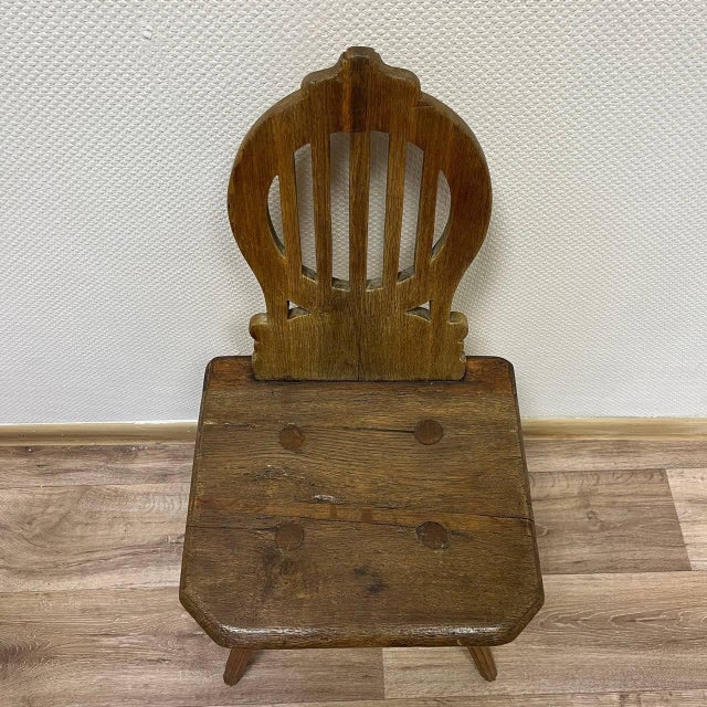 Antique German Farmhouse Chairs, 1800s, Set of 5 For Sale - Image 9 of 15