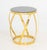 Karl Springer Black Glass & Brass Barrel End Table For Sale In New York - Image 6 of 6