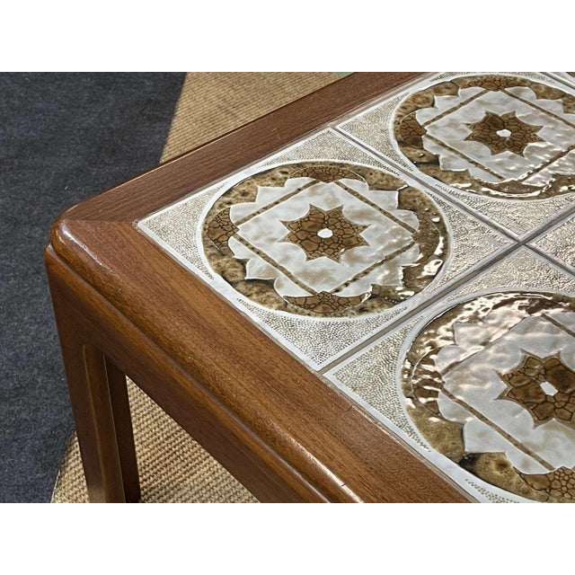 Wood Vintage Coffee Table in Teak and Tiled Tray, 1970s For Sale - Image 7 of 10