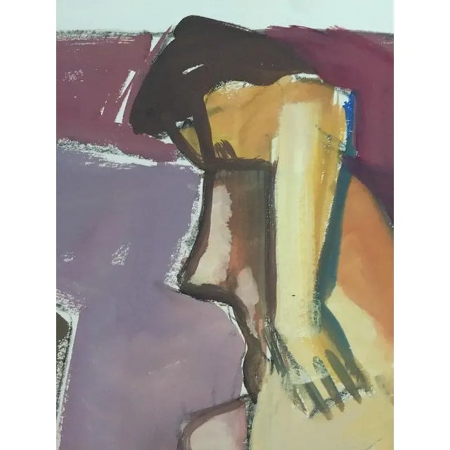 From the estate of Jerry Opper & Ruth Friedman Opper Backside c. 1950's Gouache on Paper 15" x 18", Unframed Very Good...