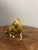 A vintage English brass fox, full of charm and character, with a lovely surface showing gentle wear and a rich, mellow...