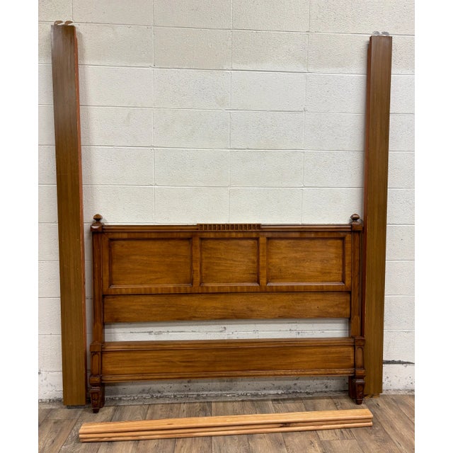 This is a beautiful vintage Hickory Manufacturing Company full sized Italian Provincial style bed with elements of...