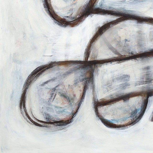 Textile Rearranging Form - Large Original Contemporary Abstract Painting on Canvas by Harrison Gilman For Sale - Image 7 of 9