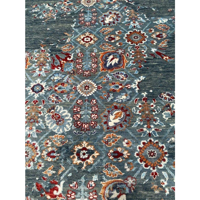 Handwoven Modern Abstract Area Rug 9x12 For Sale - Image 9 of 12