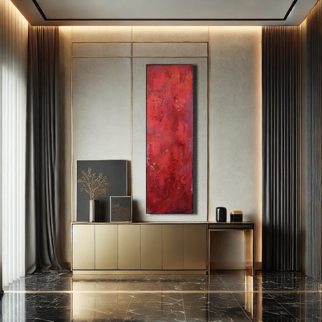 Giuseppe Caiafa, Ascensione di Fuoco: Abstract Textured Composition, Mixed Media on Canvas, 2025 For Sale - Image 6 of 7