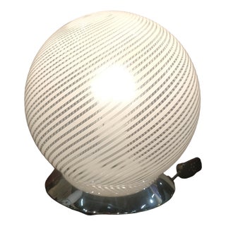 Vintage Italian Murano Glass Table Lamp from Venini, 1960 For Sale