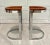 Wood Pair of Oak and Chrome Counter Barstools by Warren Bacon For Sale - Image 7 of 12