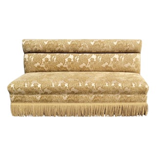 1990s Armless Golden Settee For Sale