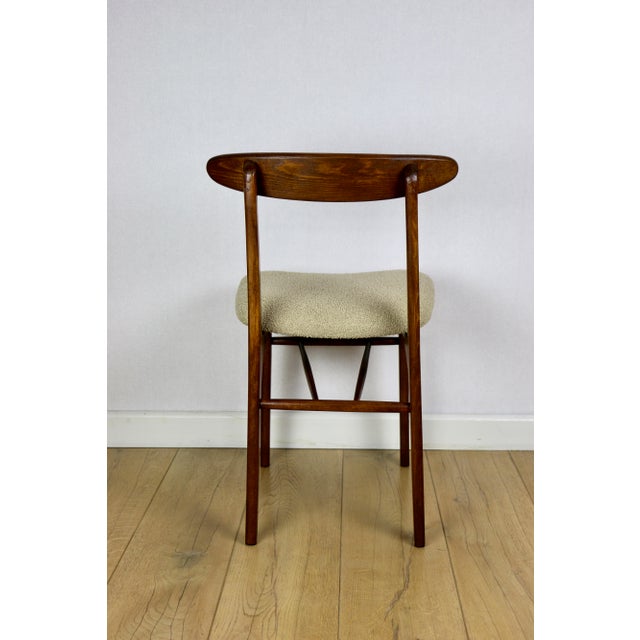 Vintage Beige Boucle Chairs from Rajmund Hałas, 1970s, Set of 3 For Sale - Image 13 of 18