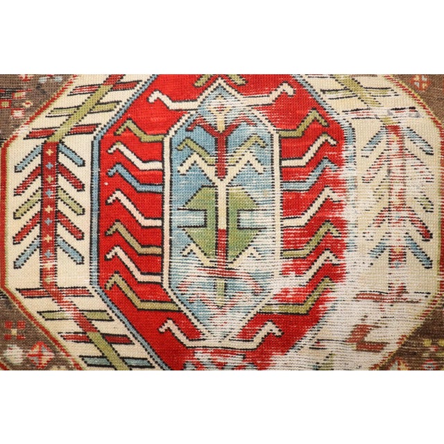 A worn late 19th century Caucasian lenkoran motif Runner