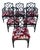 Set of Six 1970s Black Chinese Chippendale Style Faux Bamboo Dining Chairs For Sale