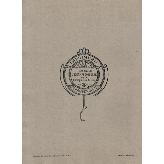 Jules Flandrin, La Chevelure, 1898, Original Lithograph For Sale - Image 8 of 9