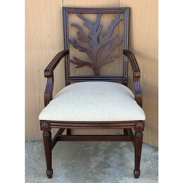 1980s Faux Tortoise Bergere Chairs W/ Coral Form Backs & Carved Shells - Grotto Inspired Pair For Sale - Image 4 of 9