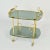 Gold Italian Bar Cart in Brass and Smoked Glass, 1960s For Sale - Image 8 of 12
