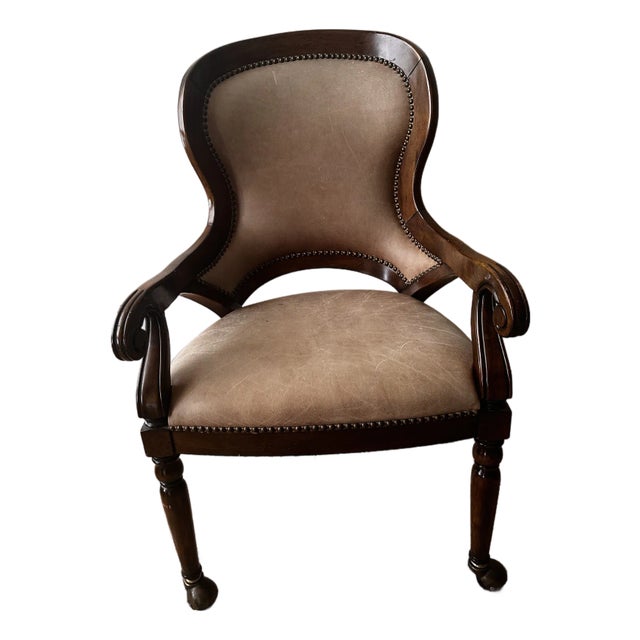 Leather Desk Chair Regency Period For Sale