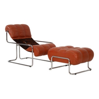 Guido Faleschini for Mariani “Tucroma” Lounge Chair & Ottoman, Italy c.1960 For Sale