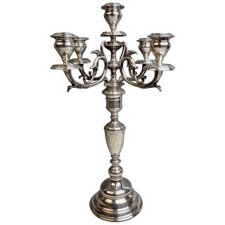 Viennese Art Nouveau Silver 5-Light Candelabra by Josef Kurzweil, 1900s For Sale