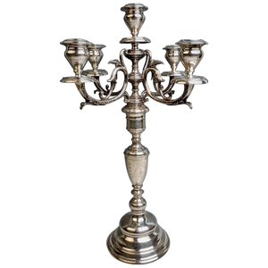 Viennese Art Nouveau Silver 5-Light Candelabra by Josef Kurzweil, 1900s