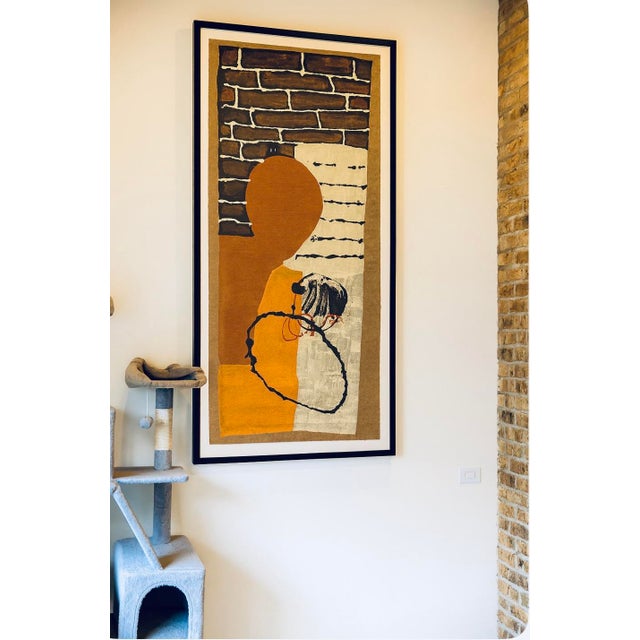 Paper Large Abstract Painting by Artist Christopher Shoemaker 72” High For Sale - Image 7 of 7