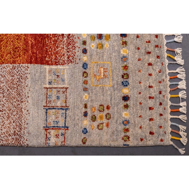 Contemporary Gabbeh Rug 6'8'' X 9'7'' For Sale In New York - Image 6 of 12