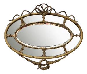 Regency English Oval Gilt Mirror