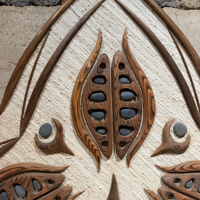 Paul Hollowend Carved Wood Abstract Wall Art Post-Modern For Sale - Image 4 of 17