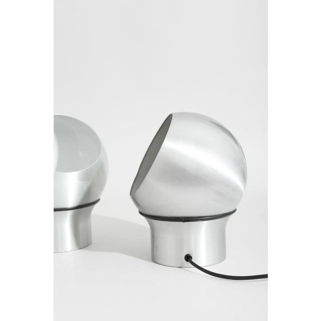 Metal Late 20th Century Aluminum Orb Table Lamp For Sale - Image 7 of 9