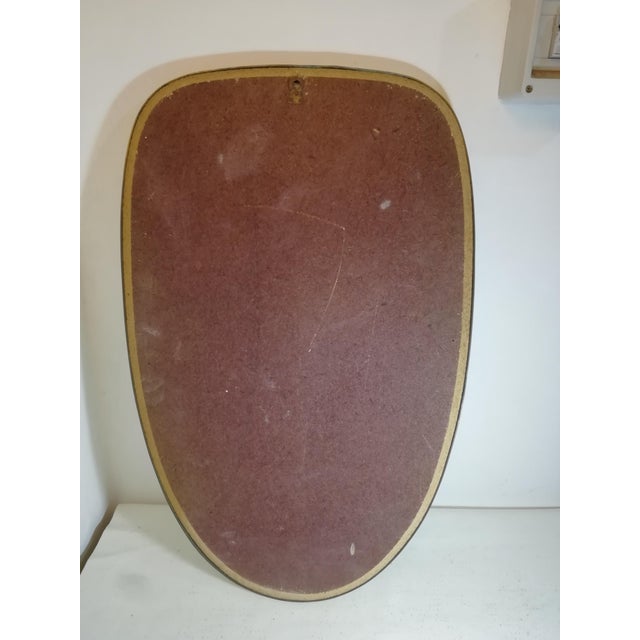 Vintage Mirror with Brass Frame, Italy, 1960s For Sale - Image 6 of 10