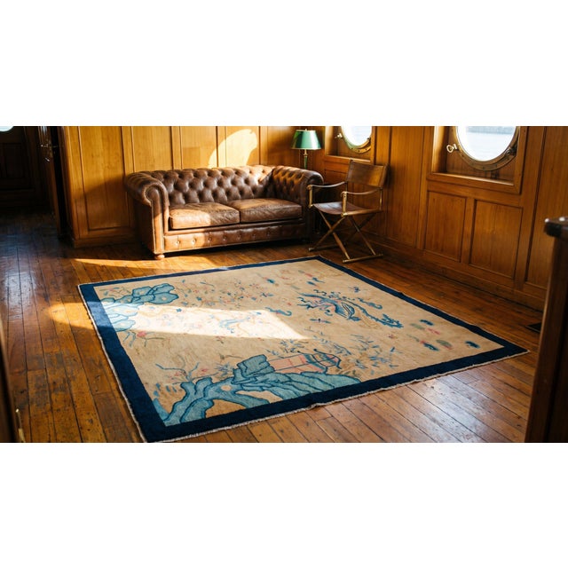 Textile Antique Chinese Peking Rug For Sale - Image 7 of 9