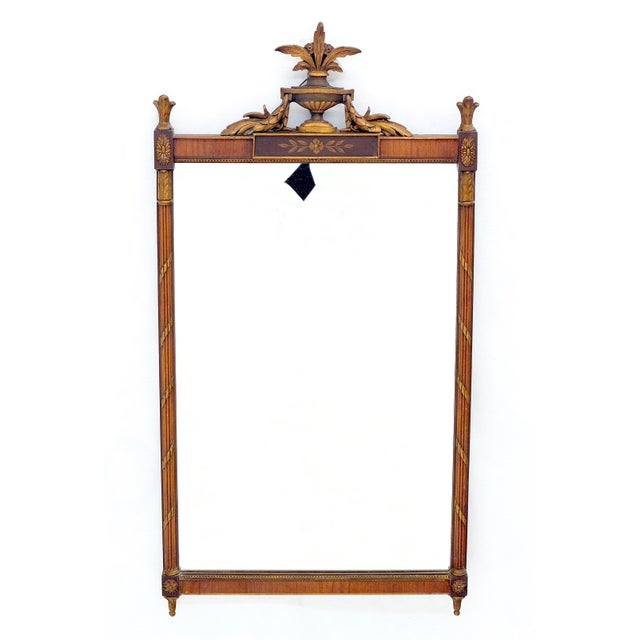 Traditional Fine Regency Ornaments & Paint Decorated Wall Mirror NICE For Sale - Image 3 of 11