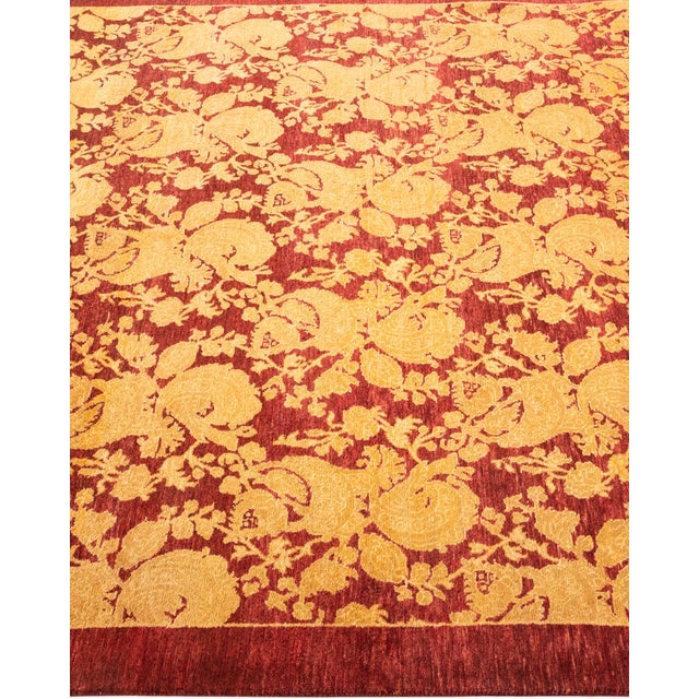 Solo Rugs Mogul, One-of-a-Kind Hand-Knotted Area Rug - Red, 4' 2" x 6' 0" For Sale - Image 4 of 8