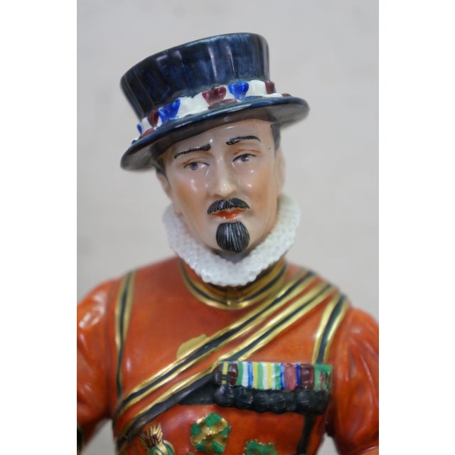 Antique German Carl Thieme Dresden Yeoman of the Guard Beefeater Figurine 11" For Sale - Image 10 of 14
