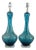 Vintage Murano Glass Petticoat Lamps Blue For Sale