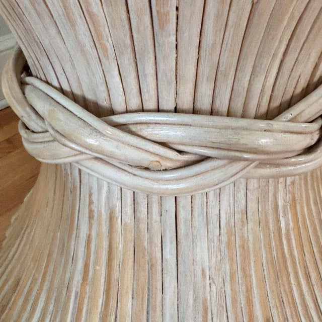 1970s 1970s Sculptural Sheaf of Wheat Bamboo Dining Table, After McGuire For Sale - Image 5 of 8