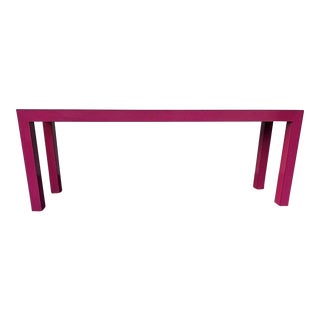 1970s Vintage 'Barbie Pink' Laminate Parson Console For Sale