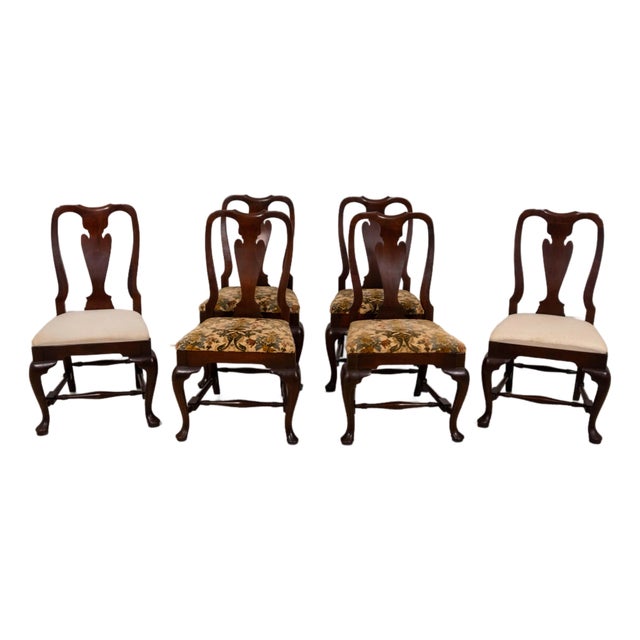 Set of 6 Hickory Chair Co Mahogany Dining Room Chairs For Sale