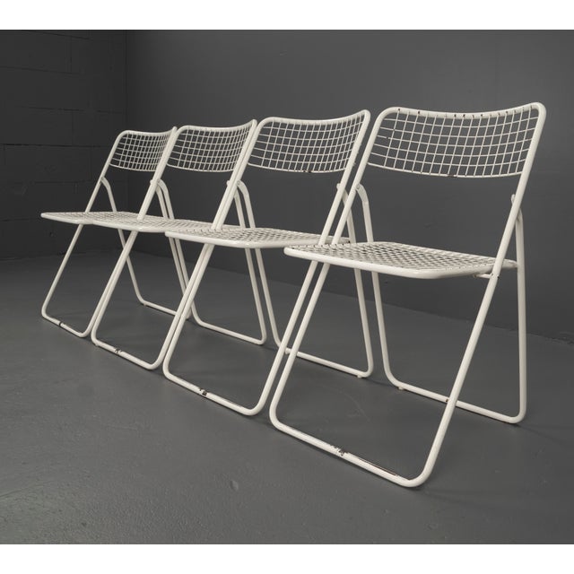 Metal Vintage Ted Net Chairs by Niels Gammelgaard for Ikea, 1970s, Set of 4 For Sale - Image 7 of 18
