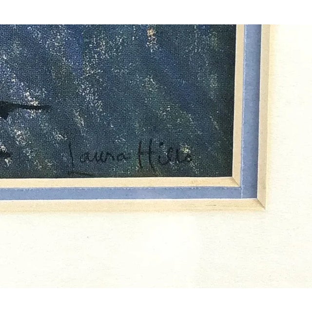 Blue Framed Print “Larkspur, Peonies, and Canterbury Bells” by Laura Hills For Sale - Image 8 of 11