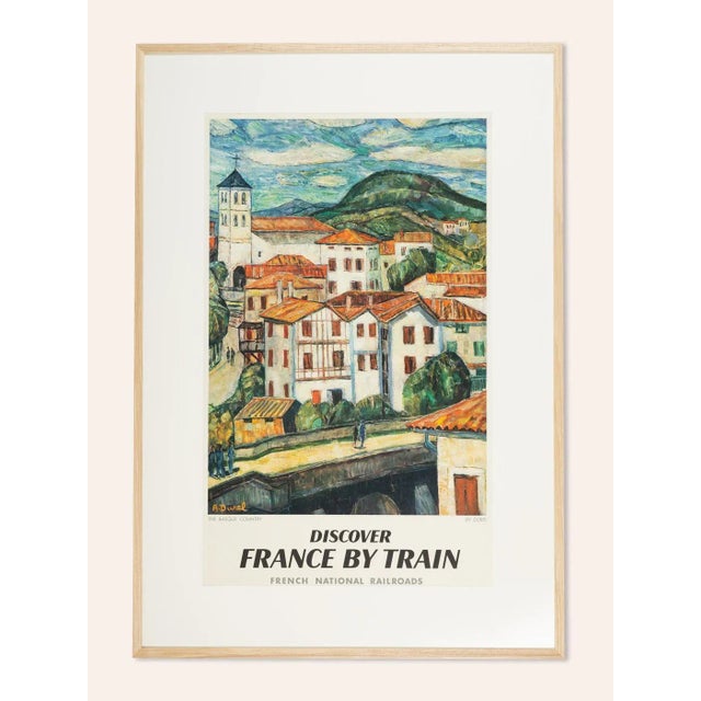 Original vintage travel poster from 1958. Period artwork based on a painting by french artist auguste durel for the french...