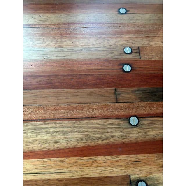 Industrial Custom Made Metal and Chicken Wire Glass Coffee Table on Casters For Sale In Los Angeles - Image 6 of 10
